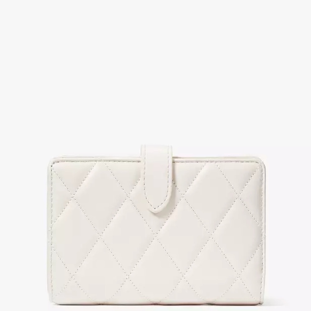 KATE SPADE Carey Medium Compact Bifold Wallet Parchment Color - Picture 5 of 15